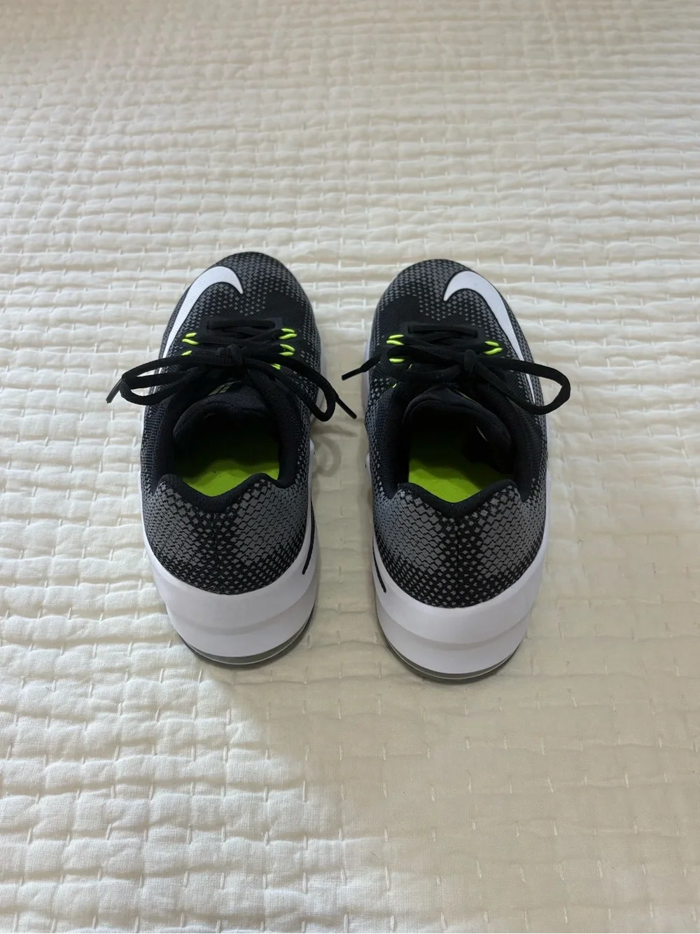 Nike Black Running Shoes with Neon Green Insole